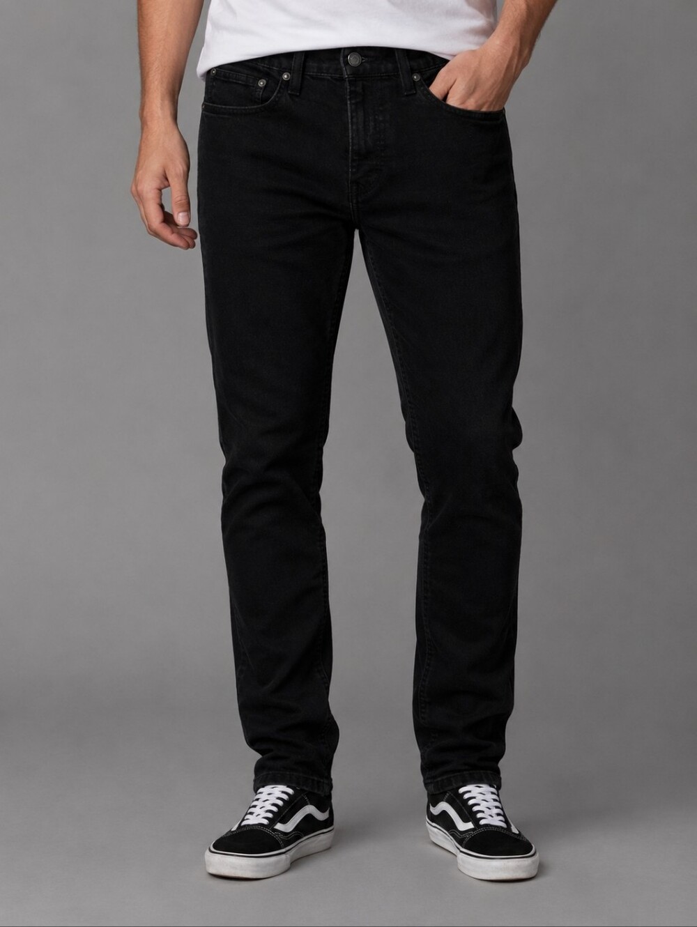 Levi's 512 Black Slim Taper Jeans Men's W32 L34 Dark Wash Stretch Denim Classic
